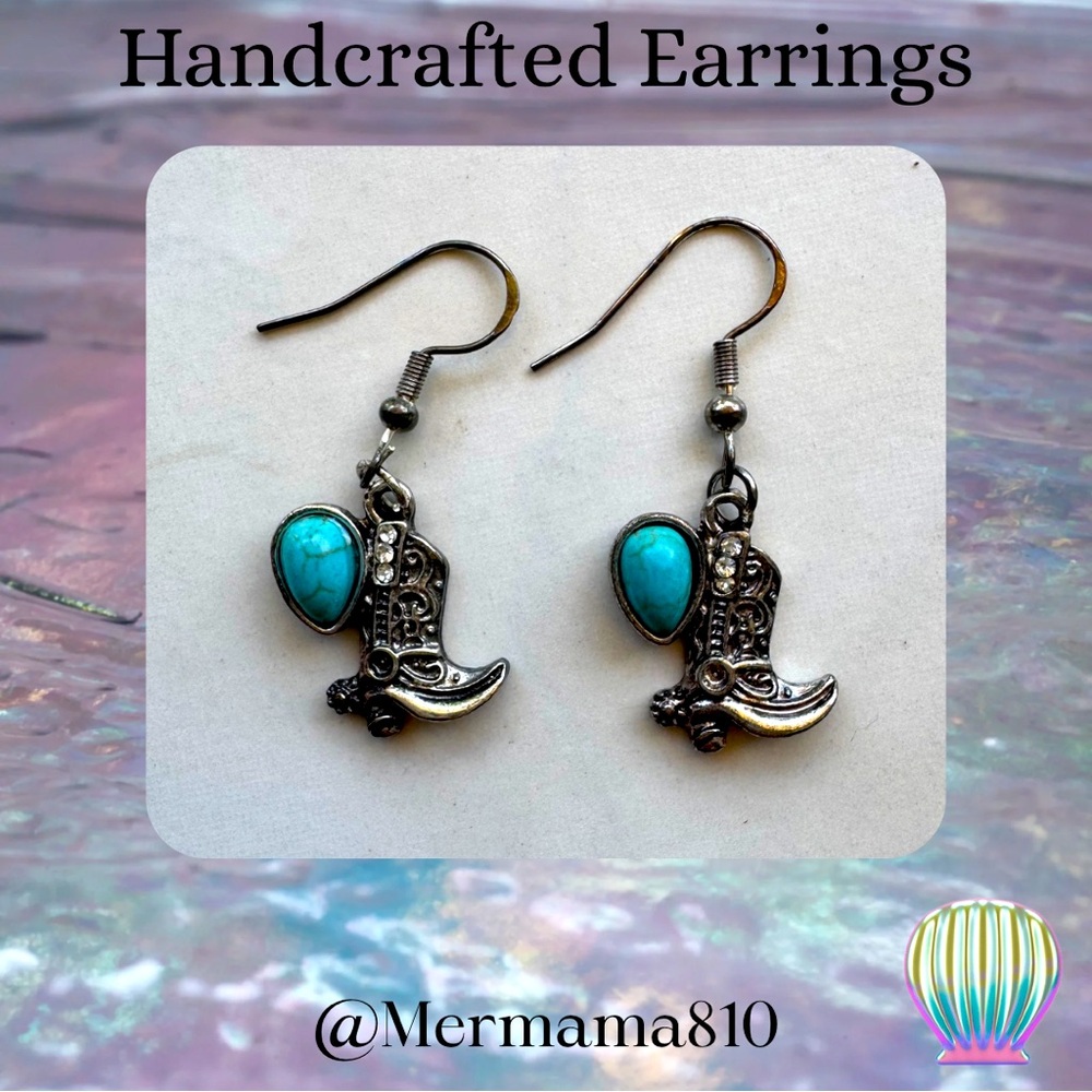 Handcrafted Silver and Turquoise Earrings